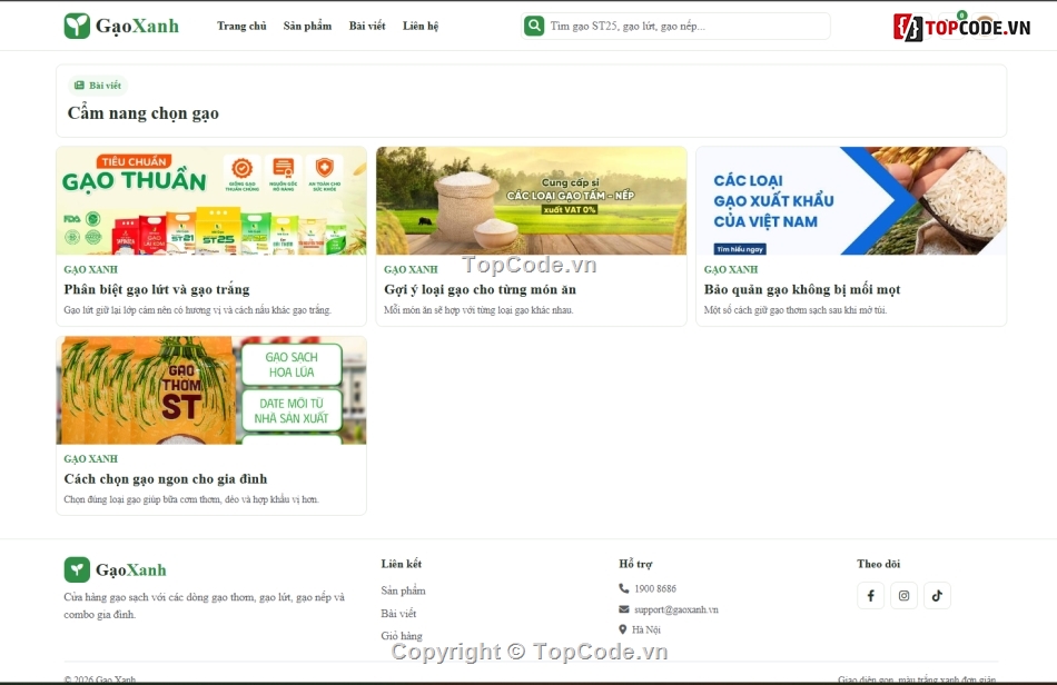 website,bán website,web bán gạo